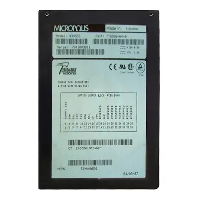 242761-001 HP 4GB Ultra WIDE SCSI 10000 3.5-inch 512KB Hard Drive