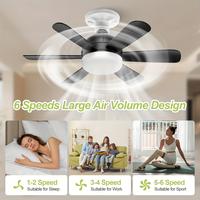 Ceiling Fans On And With Remote Control, 6 Wind Speeds 3 Color Temperatures Bedroom Ceiling Fan With Light, E26 Base Screw So...