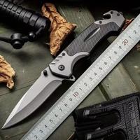 Stainless Steel Multi-Function Folding Knife High Hardness Sharp Portable Fruit Knife Durable for Outdoor Camping and Tactica...