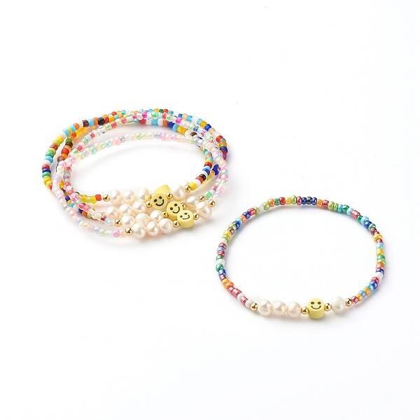 Glass Beads Stretch Bracelets