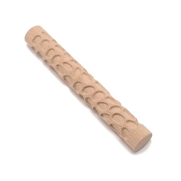 Cobblestone/Oval Pattern Wooden Rolling Pin