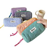 Gingham Pattern Pencil Case, 1 Count Zipper Ballpoint Pen Bag, Stationery Storage Bag for Home School, Pencil Holder, Zipper ...