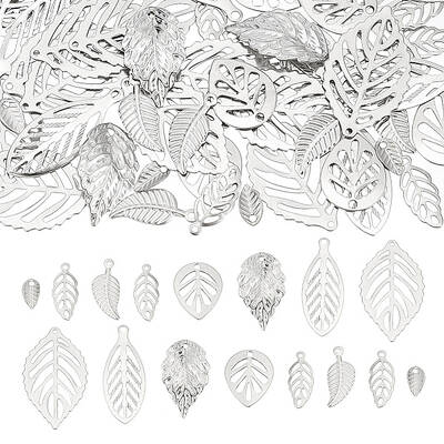 320Pcs 8 Style Stainless Steel Pendants