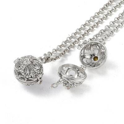 Brass with Rhinestone Pendant Necklaces