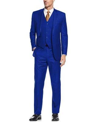 Mens Slim Fit 3 Piece Suits -  Vested Slim Fit Suit