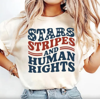 4th of July Feminist Shirt, Stars Stripes And Human Rights Shirt, Fourth Of July Shirt, Liberal Feminist American Tee, Girl P...