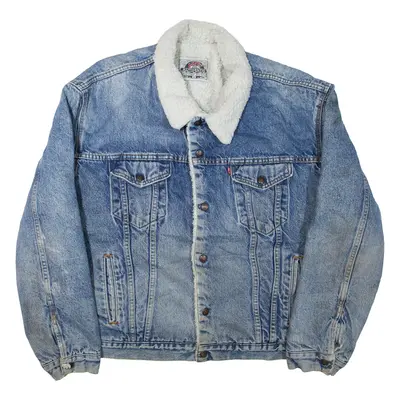 Vintage LEVI'S Mens Sherpa Lined Denim Jacket Blue 90s XL