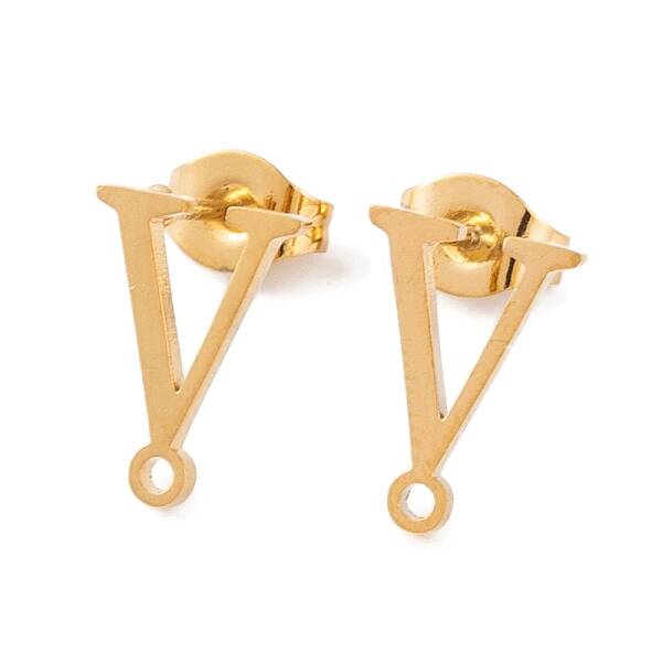 Ion Plating(IP) 304 Stainless Steel Stud Earrings