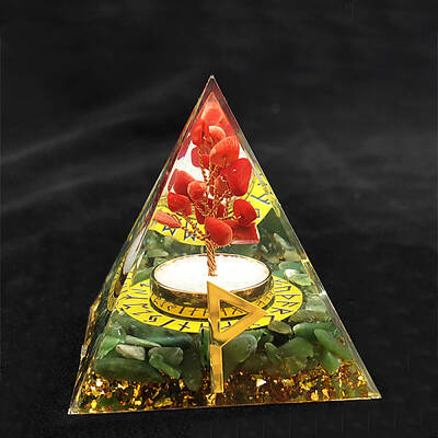 Viking Rune Symbol-Joy Orgonite Pyramid Resin Display Decorations