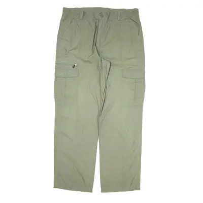 CHAMPION Lightweight Casual Chino LARGE Trousers Green Regular Straight Mens W36 L31