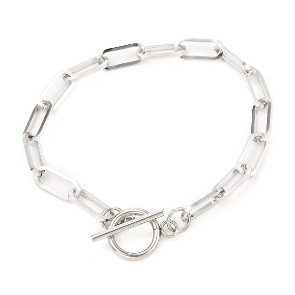 Tarnish Resistant Unisex 304 Stainless Steel Paperclip Chain Bracelets