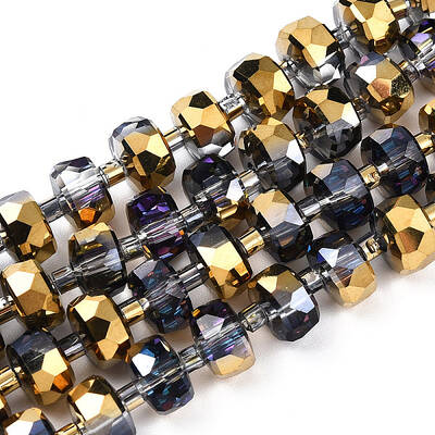 Electroplat Glass Beads Strands
