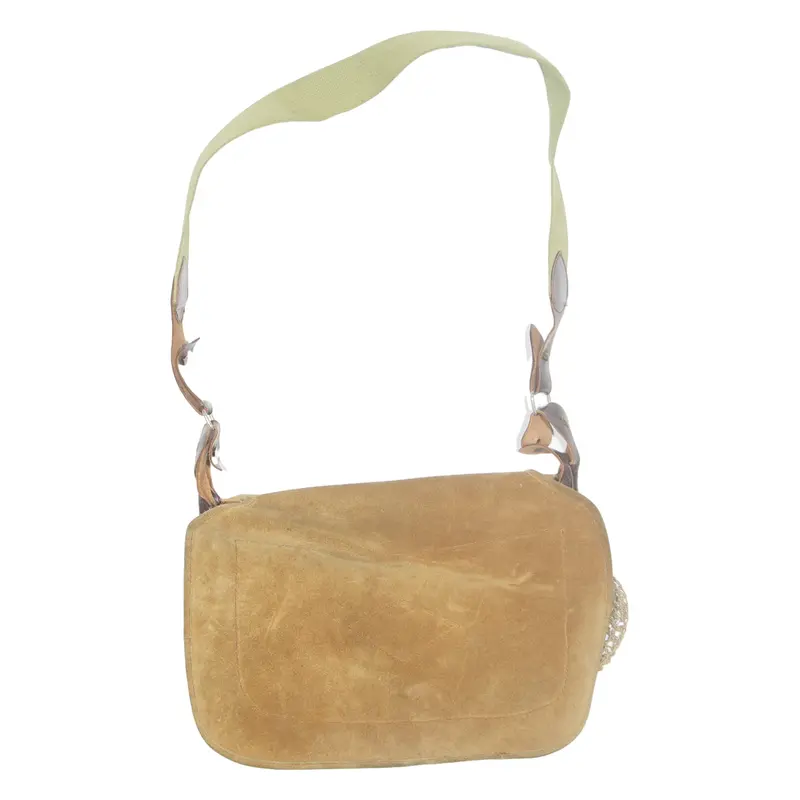 Womens Satchel Bag Brown Leather Suede