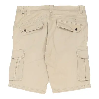 Keep In Touch Cargo Shorts - 39W 13L Cream Cotton