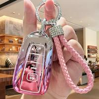 Car Key Case with Rhinestone Keychain for Fall Gift, Soft Car Key Protector for Fall, Key Fob Cover for Toyota RAV4 Camry Co...
