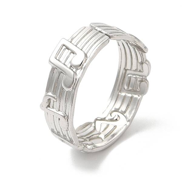 Non-Tarnish 304 Stainless Steel Cuff Wide Band Finger Rings