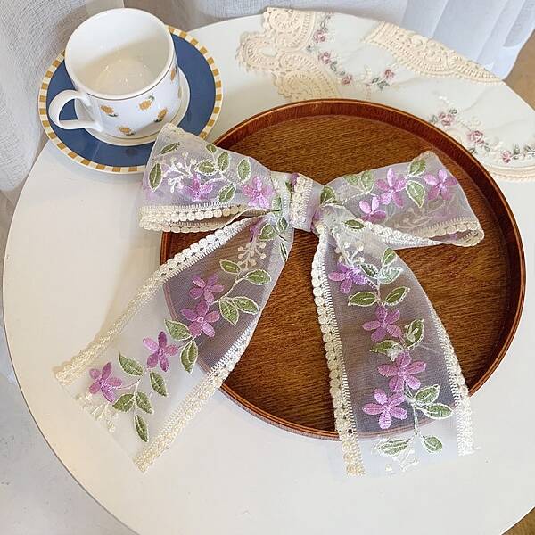 30 Yards Polycotton Embroidery Flower Lace Ribbon