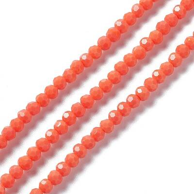 Faceted(32 Facets) Glass Beads Strands