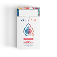 Qlean Laundry Detergent Sheets – Plastic-Free Packaging, Travel-Friendly, HE & Standard Washer Safe, Liquidless Laundry Soa...