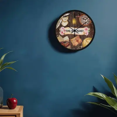 Nostalgic Charm - Time is Money Wall Clock