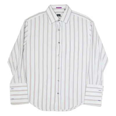 PAUL SMITH Mens Shirt Blue Striped Long Sleeve M