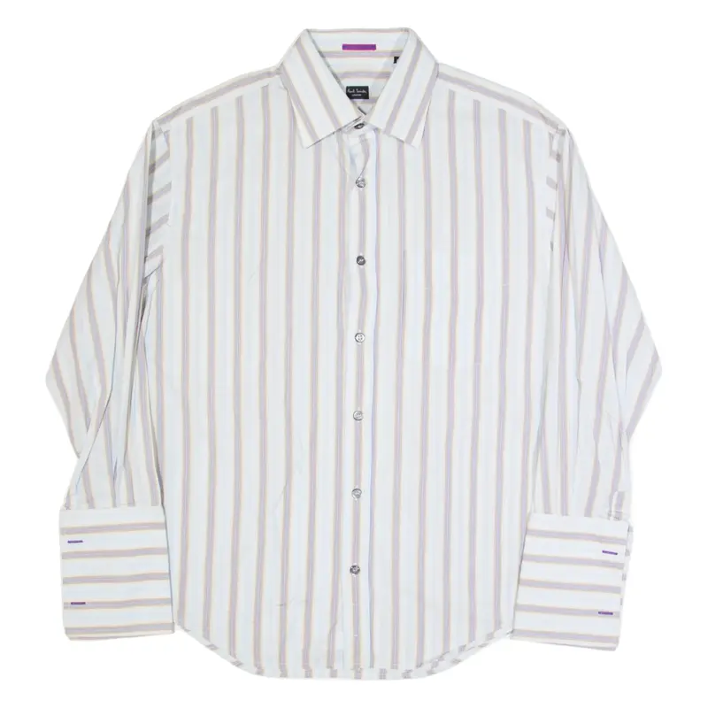 PAUL SMITH Mens Shirt Blue Striped Long Sleeve M