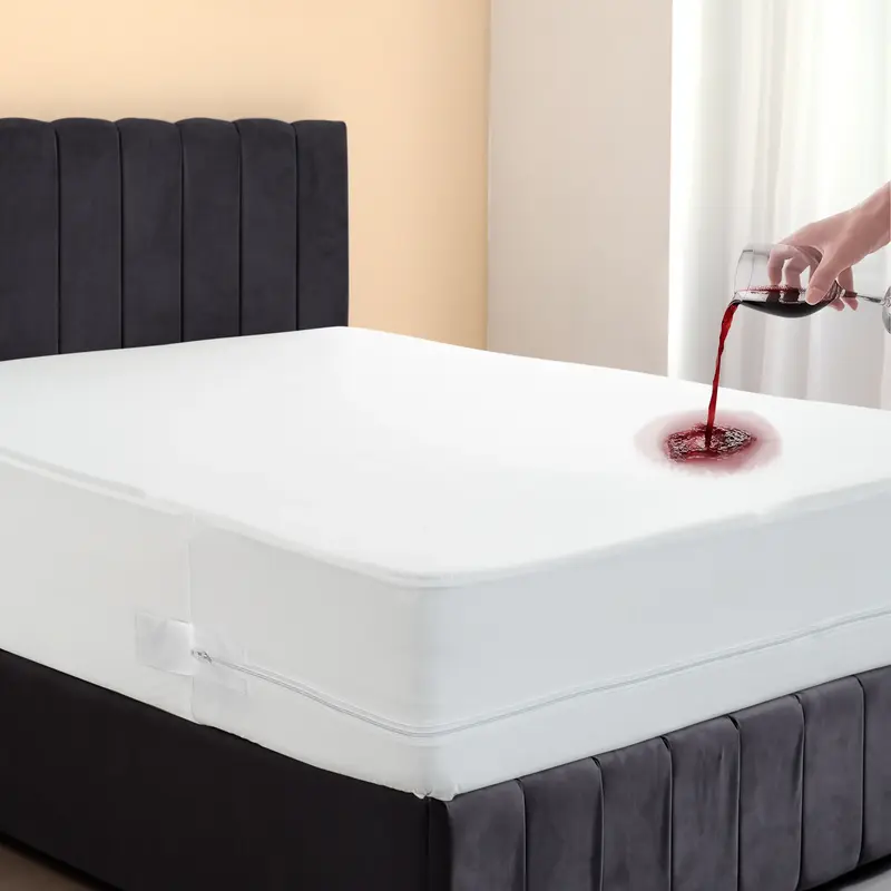 【September Restock Sale】Lux Decor Bedding Zippered Mattress Encasement - 100% Polyester, Waterproof & Bed Bug Proof Mattr...