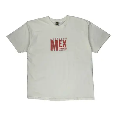 Acapulco Mex Poco Loco Graphic T-Shirt - XL White Cotton