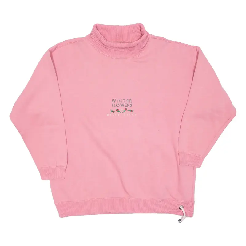 Winter Flowers Womens Sweatshirt Pink M