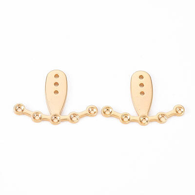 Brass Stud Earring Findings