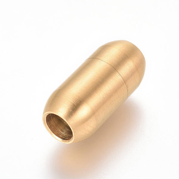 304 Stainless Steel Magnetic Clasps with Glue-in Ends