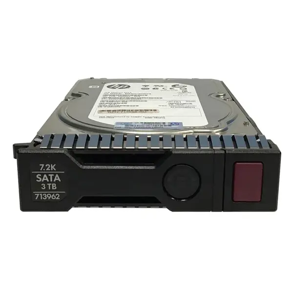 713962-001 HP 3TB 7200RPM SATA 6Gb/s Hot-Pluggable 3.5-Inch Midline Hard Drive for ProLiant Servers