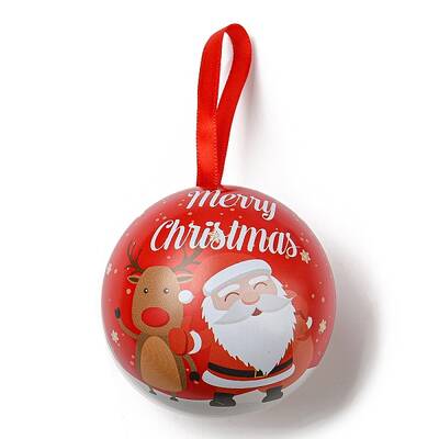Tinplate Round Ball Candy Storage Favor Boxes