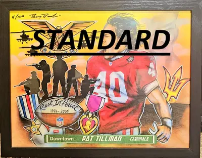 STANDARD Hitz Sports Collectibles Portraits - Composite Wood Framed Artistic Print for Room Wall - 12x15 inches Edition Limit...