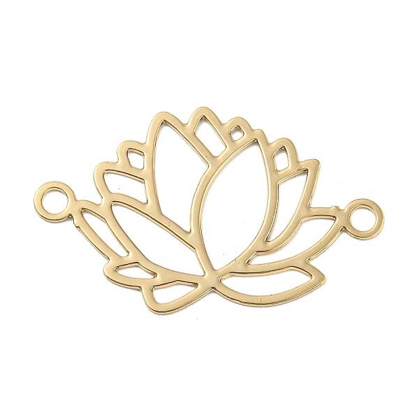 Rack Plating Brass Filigree Connector Charms