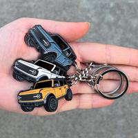 Bronco Keychain Bronco Accessories Metal Truck 2024 2023 2022 4 door key chain Compatible with Ford Bronco Fob Cover Cool Car...