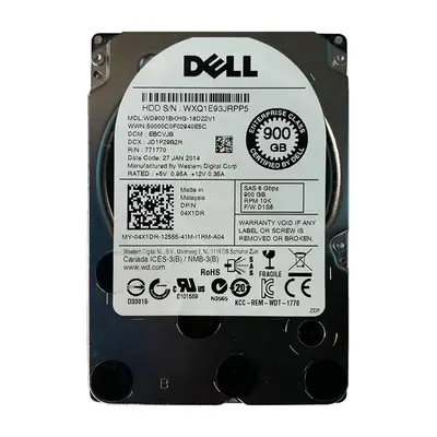 04X1DR Dell 900GB 6Gb/s SAS 10000 2.5-Inch Hard Drive