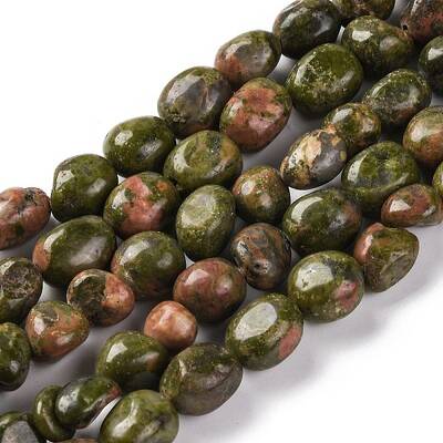 Natural Unakite Beads Strands