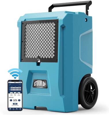 AlorAir Wholesale Package of Water Damage Restoration Storm DP Smart WiFi 110 PPD Commercial Dehumidifier - Blue