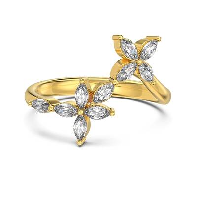 925 Sterling Silver Micro Pave Cubic Zirconia Finger Rings for Women