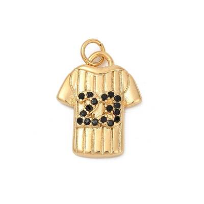 304 Stainless Steel Micro Pave Cubic Zirconia Pendants