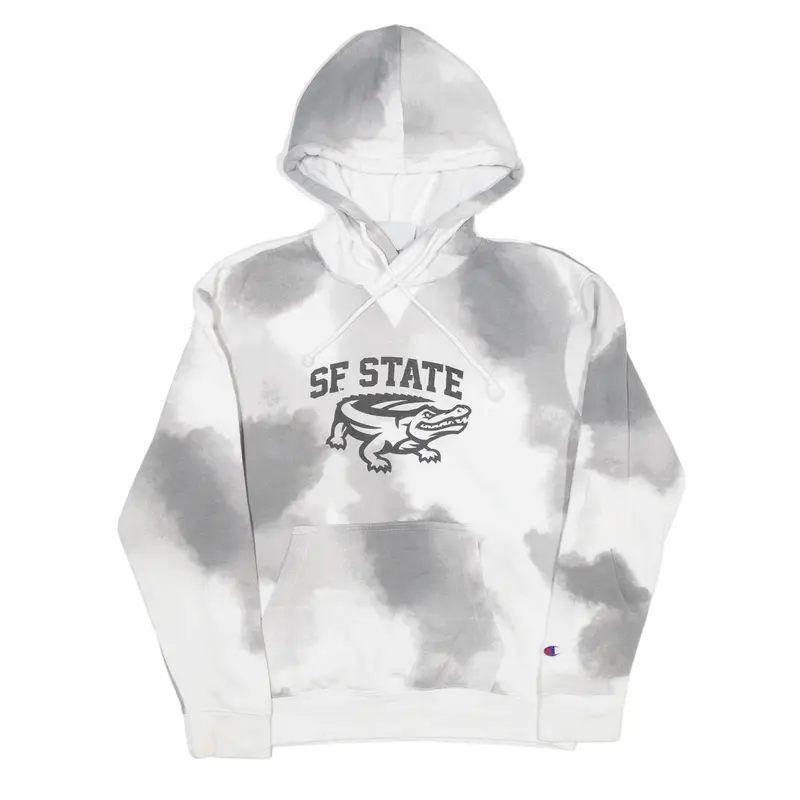 CHAMPION SF State USA Hoodie White Pullover Mens XS