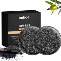 Gray Hair Reverse Bar, Black Soap For Hair Darkening, Herbal Mane Gray Reverse Bar for Men & Women, Deep Scalp Cleansing & St...