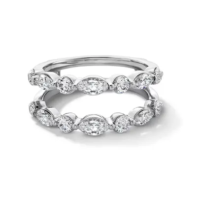 14K White Gold 1.5 CT. T.W Lab Created Diamond Engagement Ring D Color VVS1 Clarity 3EX IGI Certified