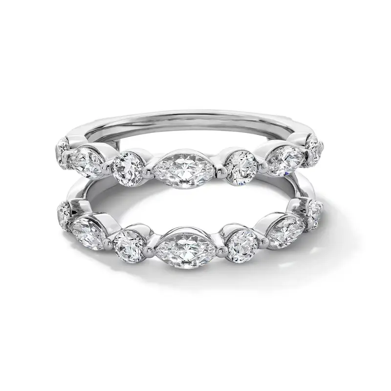 14K White Gold 1.5 CT. T.W Lab Created Diamond Engagement Ring D Color VVS1 Clarity 3EX IGI Certified