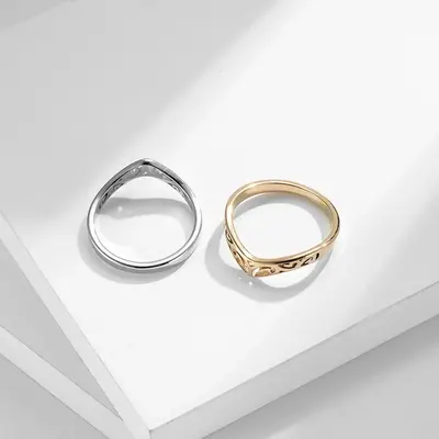 Stainless Steel Hollow Irregular Celtic Knot Ring β Unisex Protection Jewelry for Couples, Personalized Everyday Gift