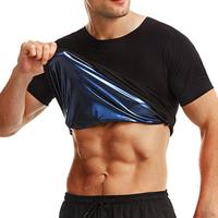 Sauna Sweat Shirt for Men Short Sleeves Body Shaper Gym Exercise Fitness Top Shapewear Sauna Sweat T-Shirt Waist Slimming Top...