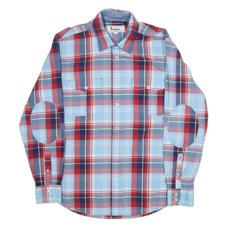 BODEN Mens Shirt Red Check Long Sleeve M