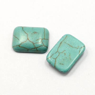 Craft Findings Dyed Synthetic Turquoise Gemstone Flat Back Cabochons