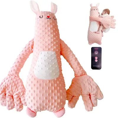 Baby Patting Soothing Pillow Palm - Soft Stuffed Toy for Toddlers, Remote Control, Animals-Shaped Sleeping Aid with Soft Touc...